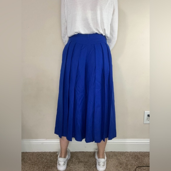 Daniel Hechter Paris Wool Pleats wide legs pants Size 8 - Picture 7 of 17